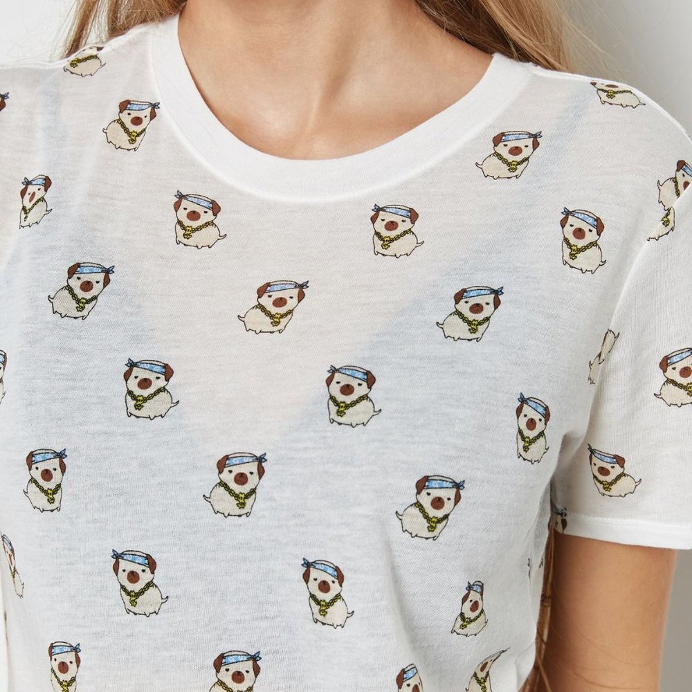 Forever 21 Dog Print T-Shirt S